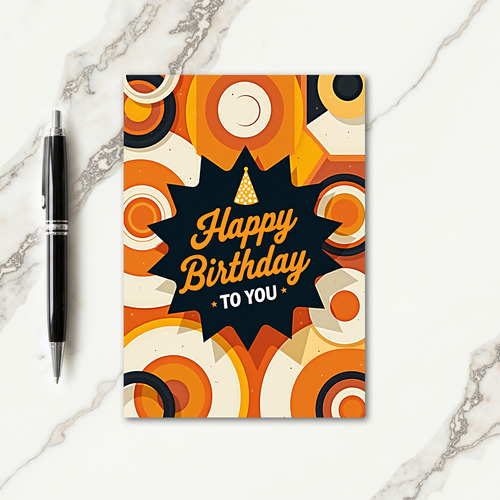 Festive Birthday Starburst Card