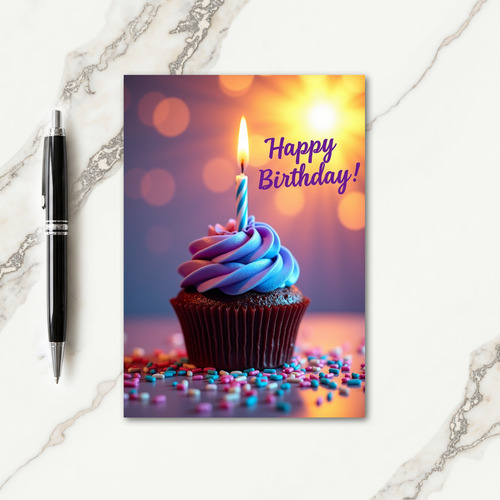 Festive Birthday Swirl Card