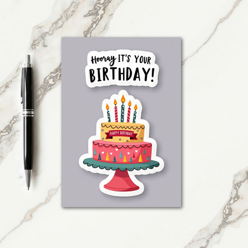 Festive Birthday Tiered Card
