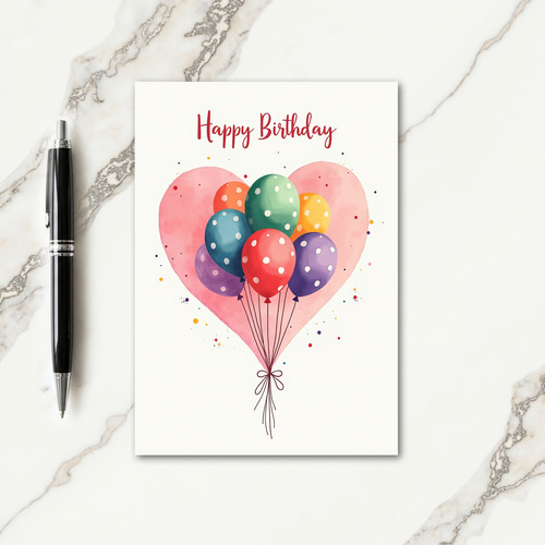 Festive Birthday Watercolor Card