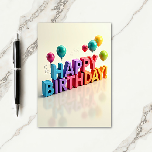 Festive Block Birthday Card