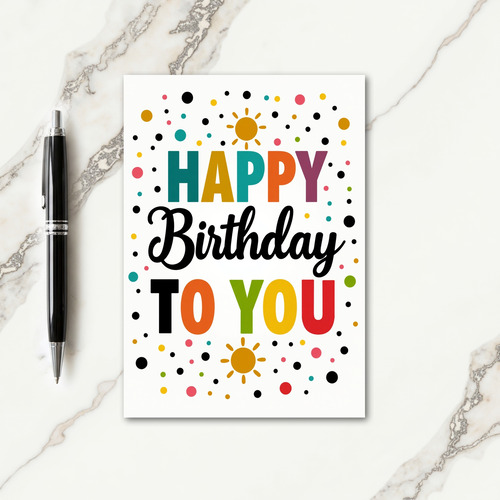 Festive Bold Text Birthday Card