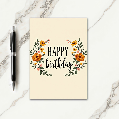 Festive Botanical Birthday Card