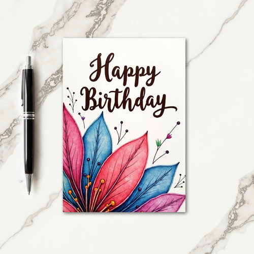 Festive Botanical Leaf Card