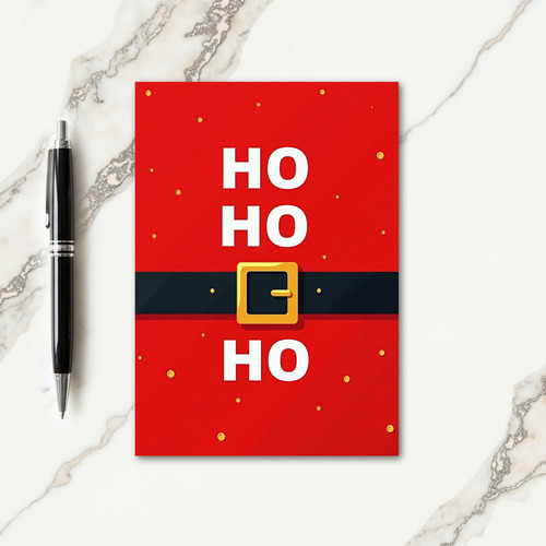 Festive Buckle Ho Ho Ho Card