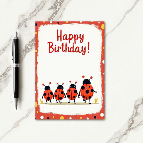 Festive Bug Birthday Card