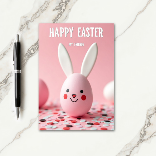 Festive Bunny Happy Easter Card