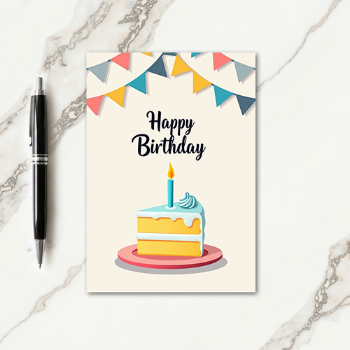 Festive Bunting Birthday Card