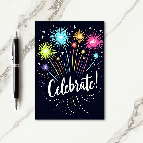 Festive Burst Birthday Card