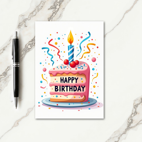 Festive Cake Slice Card
