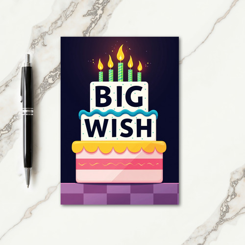Festive Cake Wish Card