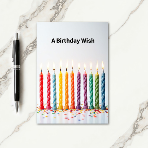 Festive Candle Array Birthday Card