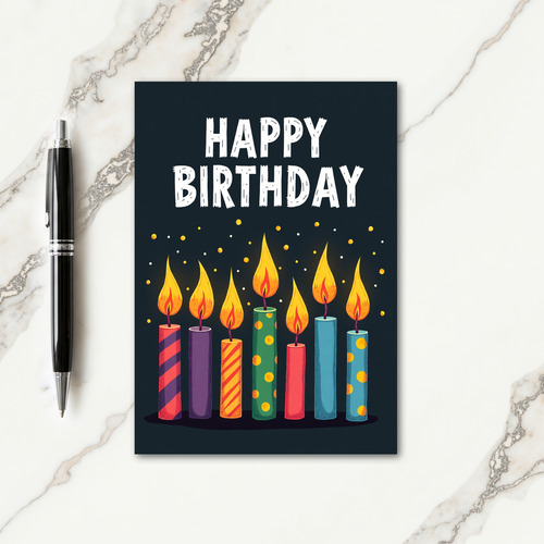 Festive Candle Birthday Card