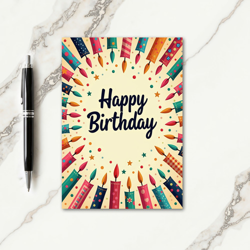 Festive Candle Circle Card