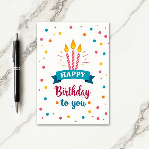 Festive Candle Ribbon Card