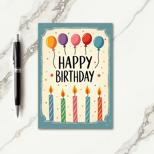 Festive Candle Stripes Card