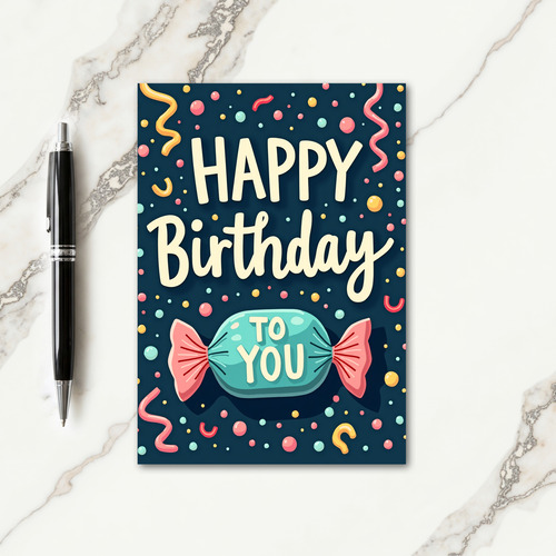 Festive Candy Birthday Card