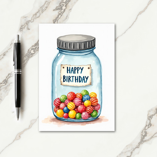 Festive Candy Jar Card