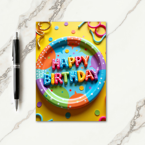 Festive Candy Letter Birthday Card
