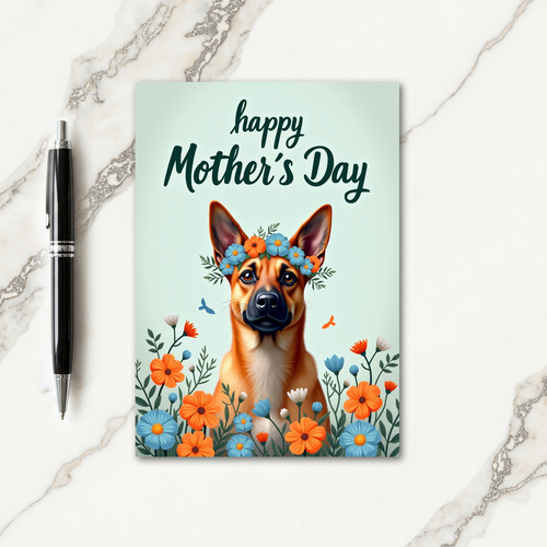Festive Canine Mothers Day Card