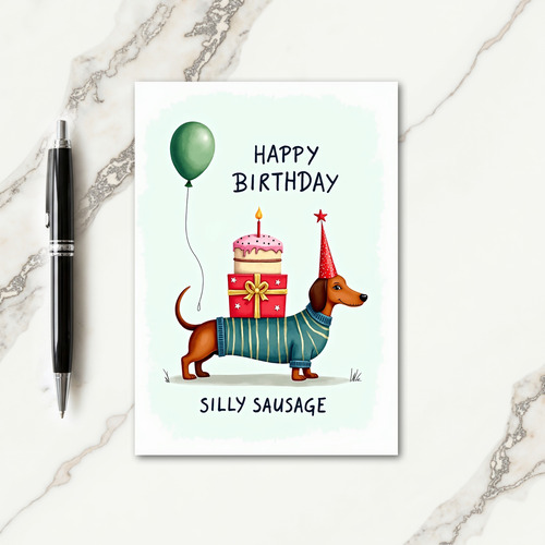 Festive Canine Party Hat Card