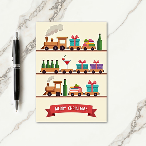 Festive Cargo Train Card