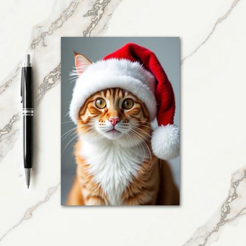 Festive Cat Portrait Card thumbnail