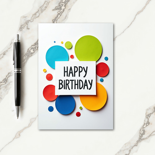 Festive Circle Birthday Card