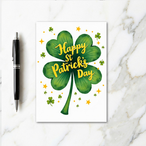 Festive Clover St Patricks Day Card