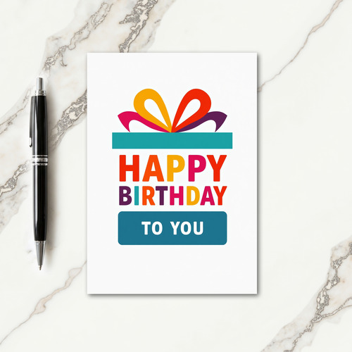 Festive Color Birthday Card