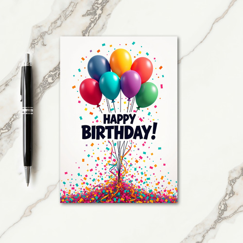 Festive Colorful Birthday Card