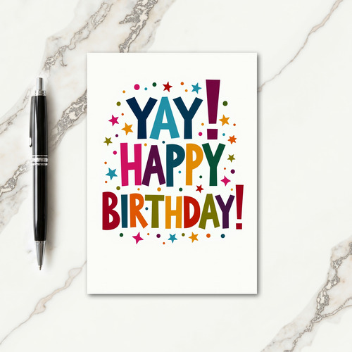 Festive Colorful Letters Card