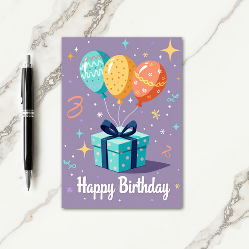 Festive Colors Birthday Card
