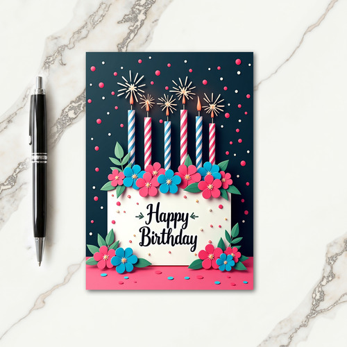 Festive Confetti Birthday Card