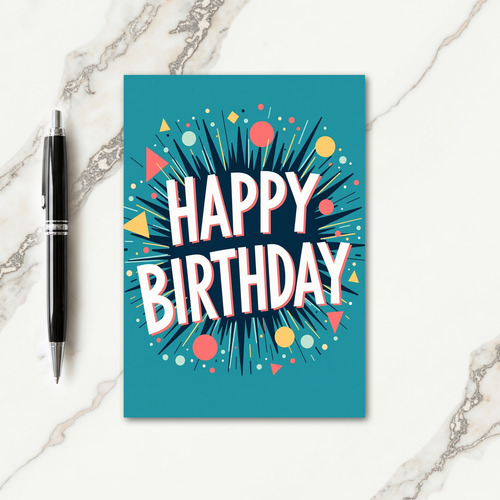 Festive Confetti Burst Card
