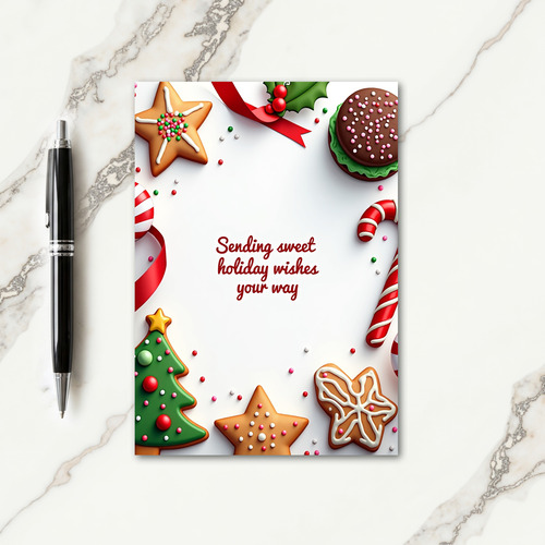 Festive Cookie Wishes Card