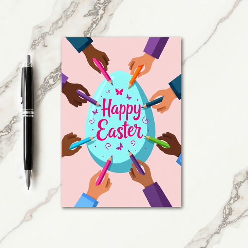 Festive Creative Egg Art Card