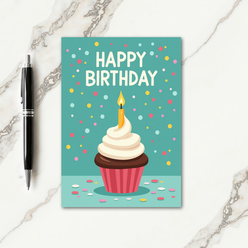 Festive Cupcake Birthday Card