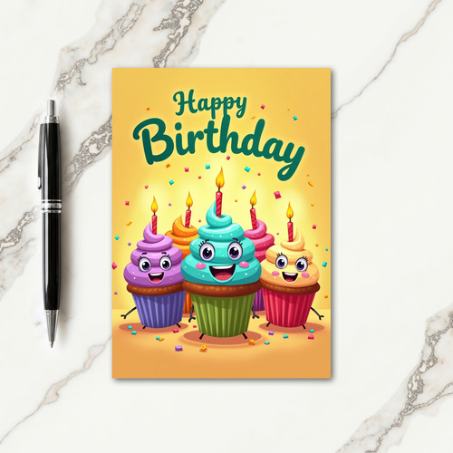 Festive Cupcake Friends Card