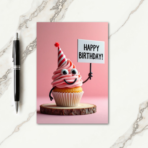 Festive Cupcake Party Card
