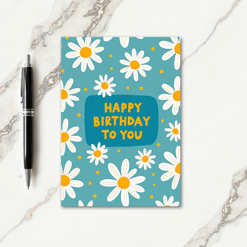 Festive Daisy Birthday Card