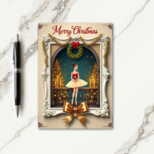 Festive Dancer Christmas Card thumbnail