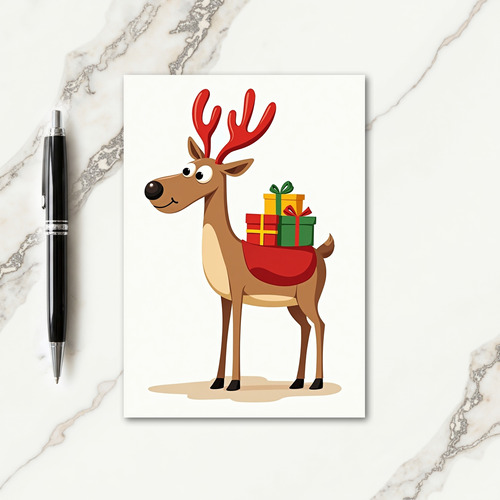 Festive Deer Art Card