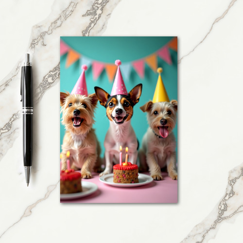 Festive Dog Celebration Card