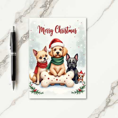 Festive Dog Friends Card
