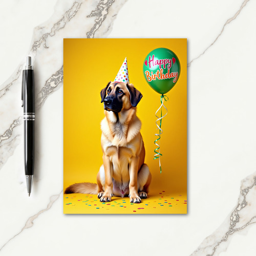 Festive Dog Hat Birthday Card
