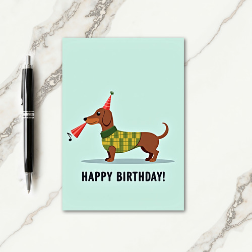 Festive Dog Illustration Card