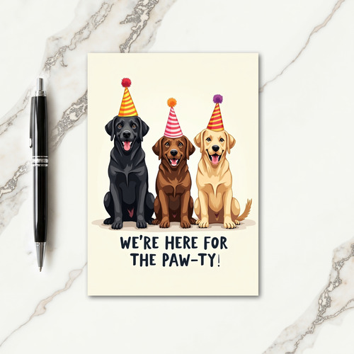 Festive Dog Trio Birthday Card