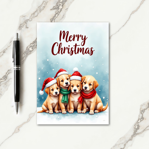 Festive Doggy Art Card