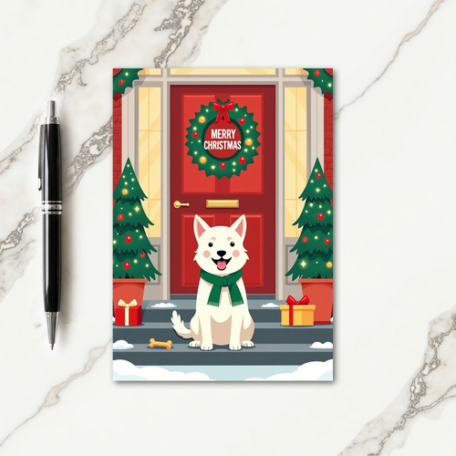 Festive Doorway Holiday Card